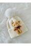 Ribbed Stretchy Beanie with Pompom Plush Teddy Bear (for Children and Adult) - 5