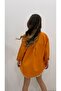 Women's Orange Long Basic Shirt - 4