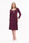 Apsen Women's Plum Chest Tie Detailed Long Sleeve Seasonal Midi Length Dress 4421-110 - 3