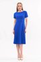 Apsen Women's Crew Neck Zippered Flared Short Sleeve Midi Crepe Dress 4442/110 - 2