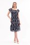 Apsen Women's Patterned Madonna Collar Midi Chiffon Dress 4448-115 - 6