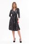 Apsen Women's Leopard Print Velvet Midi Dress 4477-110 - 4