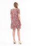 Apsen Women's Powder New Season Gathered Detail Floral Pattern Chiffon Dress 4316-95 - 2