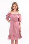 Apsen Women's Powder Waist Elastic Terry Cotton Dress 4367-95 - 6