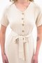 Apsen Women's Dress Beige Color Front Button Detailed Summer Midi Dress 4437-105 - 8