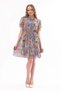 Apsen Women's Gray Ruffled Tie Collar Midi Chiffon Dress 4432-100 - 2