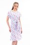 Apsen Women's Blue Belted Crew Neck Off Shoulder Midi Dress4443-105 - 3