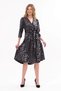 Apsen Women's Leopard Print Velvet Midi Dress 4477-110 - 2