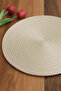 6 Cream Jute Placemats / American Service Lux Serving Plate Coasters Deka Home - 2