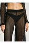 Wide Leg Trousers Mesh Relaxed Cut Cotton - 5