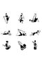 2-Pack Eight Stage Yoga and Pilates Resistance Band Stretching Strap - Level 1 & Level 2 - 7