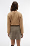 Women's Beige V-Neck Sweater - 2