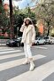 Women's Beige Leather Boots Side Elastic Waterproof Winter Genuine Orthopedic Lightweight Daily Thick Sole - 5
