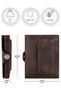 Valencia Brown Coin Pocket Unisex Genuine Leather Rfid Protection Men Women Wallet - 5