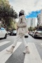 Women's Beige Leather Boots Side Elastic Waterproof Winter Genuine Orthopedic Lightweight Daily Thick Sole - 4