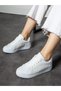 White Orthopedic Sole Lace-Up Daily Unisex Sports Walking Shoes - 2
