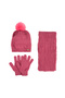 9-15 Years Old Waitress 3-Piece Set: Girls' Scarf, Gloves and Hat Set with Fleece Inside - 2