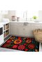 Kemal Collection Multicolored Floral Flower Figures Patterned Woven Base Modern Decorative Carpet 11 - 3