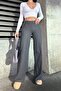 Palazzo Pants with High Waist, Elastic Waist Strap
