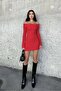 Madonna Collar Shardoned Knitting Short Dress