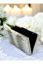 Special Design Silver Platinum Color Metal Handle Crystal Stone Evening Dress Bag Kına - 3