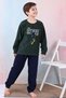 New Season Autumn/Winter Boys' Skate Patterned Fleece Pajama Set 4515 - 4