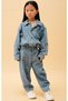 Children's Oversize Fit Top and Bottom Denim Set - 3
