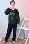 New Season Autumn/Winter Boys' Skate Patterned Fleece Pajama Set 4515