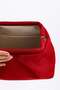 Heybes Women's Red Pleated Clutch Handbag - 8
