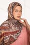 Retro Ethnic Pattern Cotton Soft Shawl Series - New Collection - Brown - Coral - 2