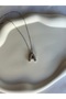 Zircon Stone Silver Silver Color a Letter Necklace - 2