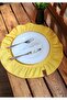 Lisbon Linen Round Ruffles 2 Pcs Vintage American Service Yellow 40X40 - 3