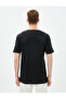 Slogan Printed T-Shirt Slim Fit Crew Neck Short Sleeve Cotton - 4