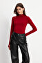 Women's Burgundy Toe Detailed Bodysuit - 4