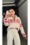 Deer Embroidered Zippered Christmas Cardigan - 5