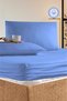 100% Cotton Blue Natural Double Ranforce Fabric Fitted Sheet Pillowcase Set /160X200/