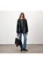 Siola Black Women's Leather Coat