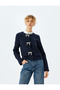 Ribbon Detailed Pocket Long Sleeve Shirt Jacket