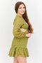 Women Textured Mini Dress, Olive - 4