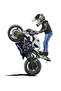 Front Lifting Biker Sticker Car, Motorcycle, Helmet, Laptop, Glass Sticker 14X8 cm