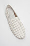 Kamila Women's Genuine Leather Ballet Flats White Hand Knitted - 8