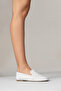 Kamila Women's Genuine Leather Ballet Flats White Hand Knitted - 3