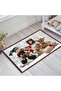 Alcadi̇zayn New Year Christmas Cute Toy Snowman Pattern Modern Decorative Door Front/Interior Mat
