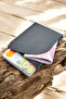 Cy Zenith Black Genuine Leather Men's Women's Card Holder Wallet Handmade Card Holder