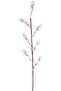 New Year's Flower Pique Berry Branch with Snow Effect White 75 cm