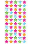 Embossed Sticker Sticker Label 18X9 cm Stars Motif