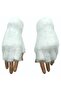 Winter Soft Textured Fingerless Cutout Half Finger Plush Comfortable Use Gloves Soft Gloves - 5
