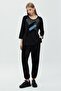 Velvet Leather Striped Trousers