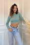 Wft1845 Turtleneck Camisole Blouse