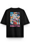 Gta Vice City Back Printed Semi Oversized Black T-Shirt 1314